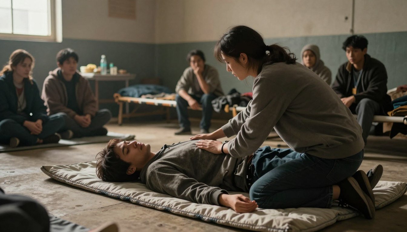a few months ago i fainted at the homeless shelter